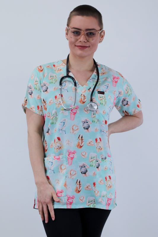 Pregnancy Maternity  Women Newborn  Midwife Mothers day Scrub Top