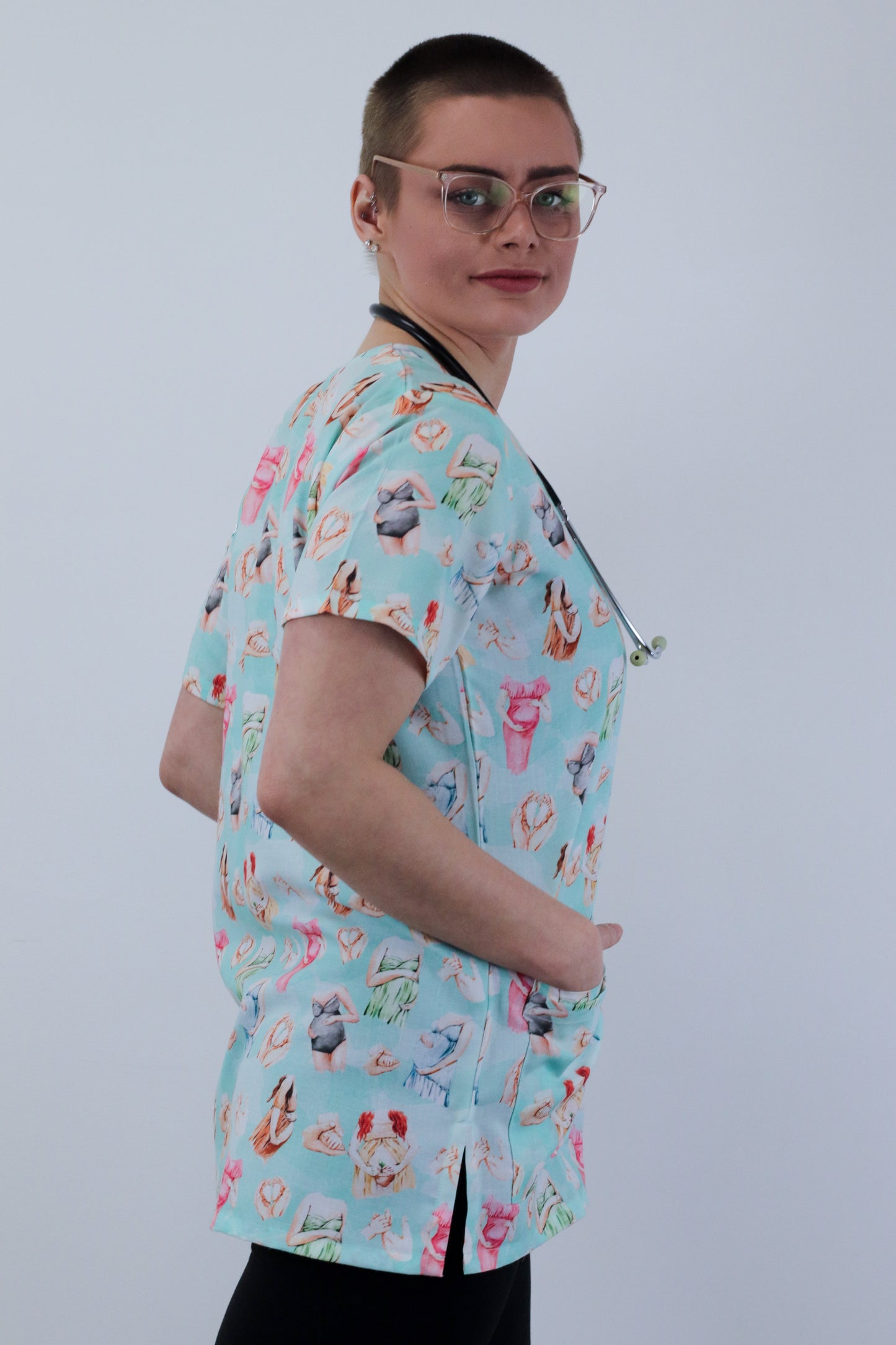 Pregnancy Maternity  Women Newborn  Midwife Mothers day Scrub Top