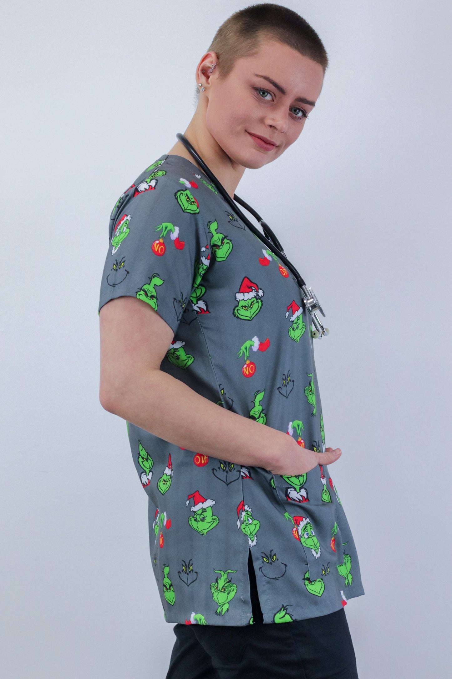 The Grinch  Scrub Top Australia Christmas Women Scrub