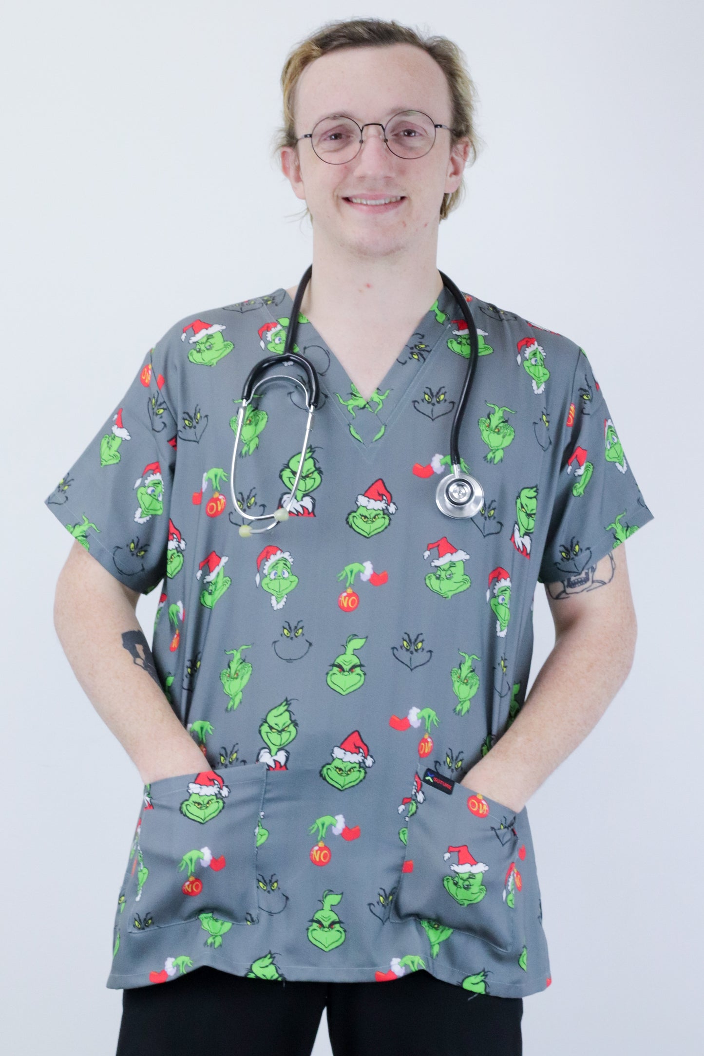 The Grinch  Scrub Top Australia Christmas Women Scrub